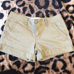 Caki midi twill shorts